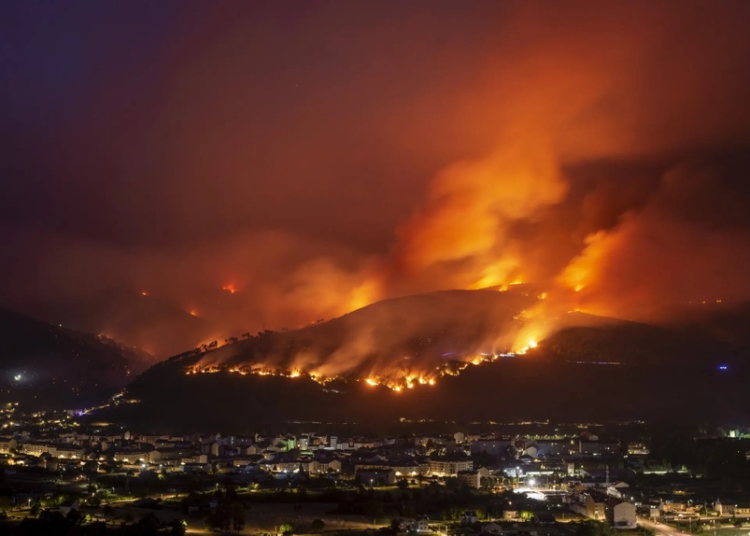 Một trận cháy rừng ở Tây Ban Nha vào năm 2022. Ảnh: Shutterstock.